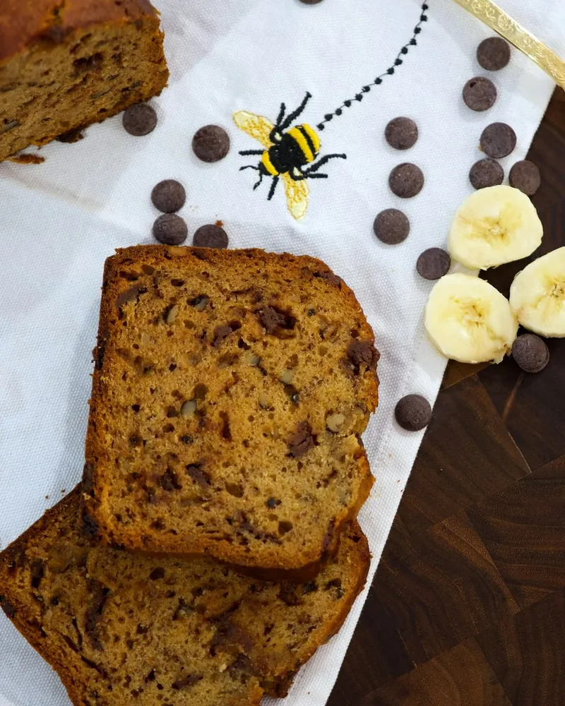 Brown butter banana bread, homemade in Doha
