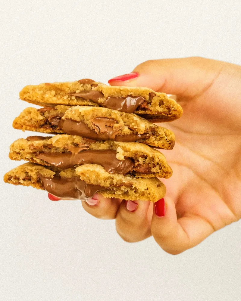 Nutella-filled cookies, home-baked in Doha, Qatar